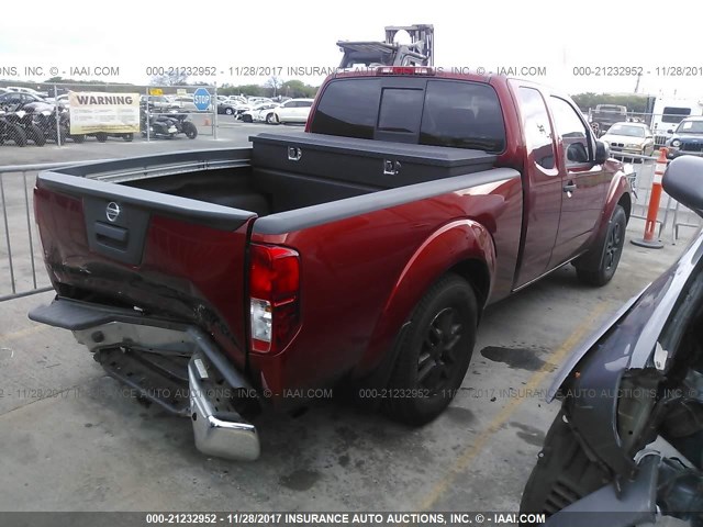 1N6AD0CW2EN764920 - 2014 NISSAN FRONTIER SV/PRO-4X RED photo 4