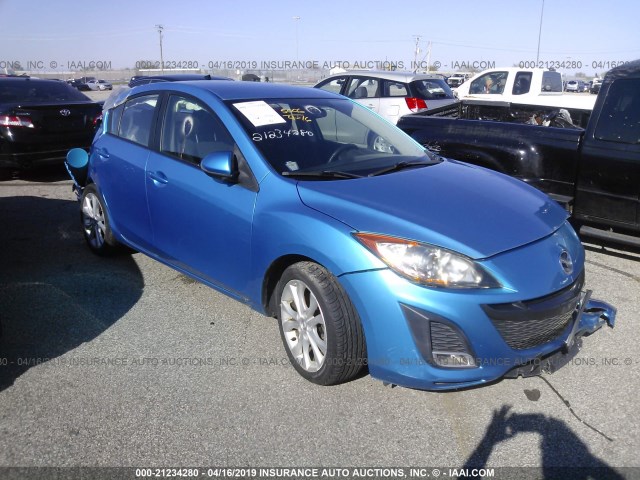 JM1BL1S51A1167252 - 2010 MAZDA 3 S BLUE photo 1