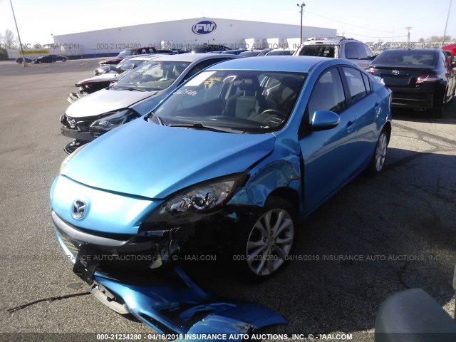 JM1BL1S51A1167252 - 2010 MAZDA 3 S BLUE photo 2