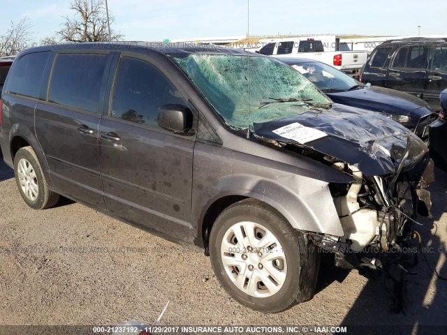 2C4RDGBG1GR163173 - 2016 DODGE GRAND CARAVAN SE GRAY photo 1