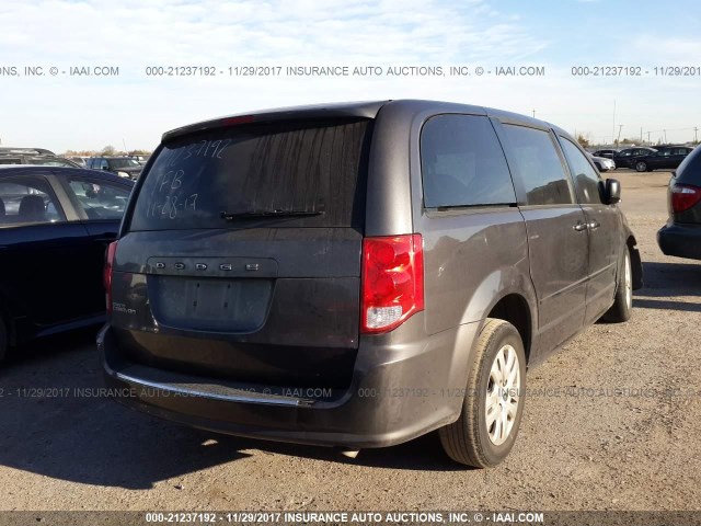 2C4RDGBG1GR163173 - 2016 DODGE GRAND CARAVAN SE GRAY photo 4