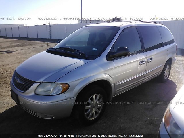 2C4GT54L22R629713 - 2002 CHRYSLER TOWN & COUNTRY LXI SILVER photo 2