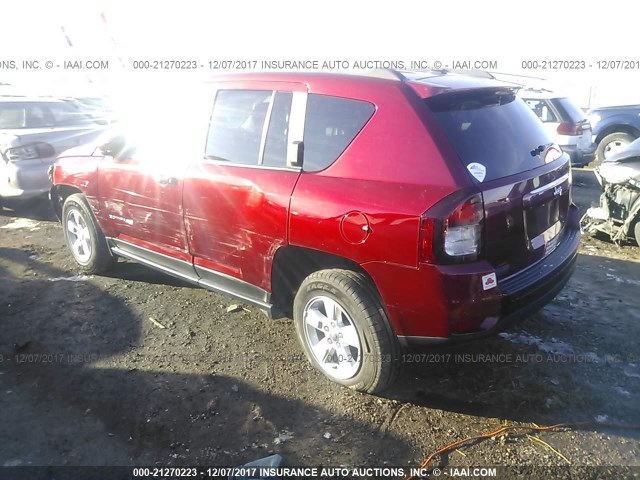 1C4NJCEA0HD116261 - 2017 JEEP COMPASS LATITUDE RED photo 3