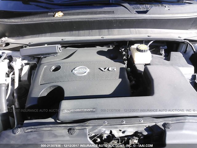 5N1AR2MM4EC626400 - 2014 NISSAN PATHFINDER S/SV/SL/PLATINUM WHITE photo 10