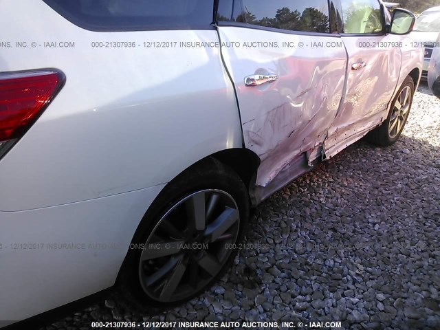 5N1AR2MM4EC626400 - 2014 NISSAN PATHFINDER S/SV/SL/PLATINUM WHITE photo 6