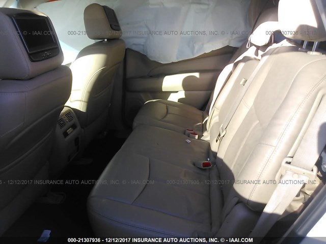 5N1AR2MM4EC626400 - 2014 NISSAN PATHFINDER S/SV/SL/PLATINUM WHITE photo 8