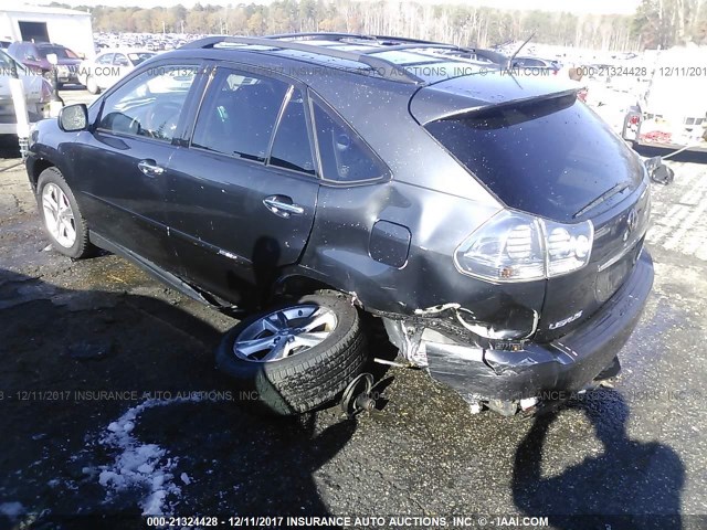 JTJHW31U782858129 - 2008 LEXUS RX 400H GRAY photo 3