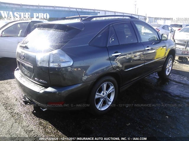 JTJHW31U782858129 - 2008 LEXUS RX 400H GRAY photo 4