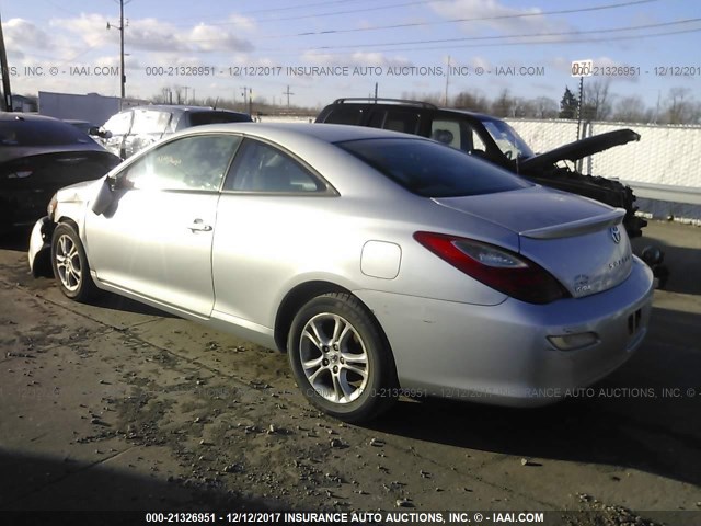 4T1CE30P57U759139 - 2007 TOYOTA CAMRY SOLARA SE/SLE SILVER photo 3