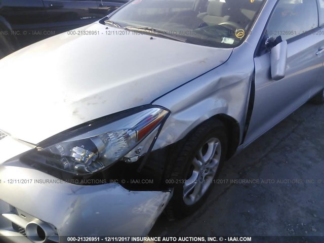 4T1CE30P57U759139 - 2007 TOYOTA CAMRY SOLARA SE/SLE SILVER photo 6