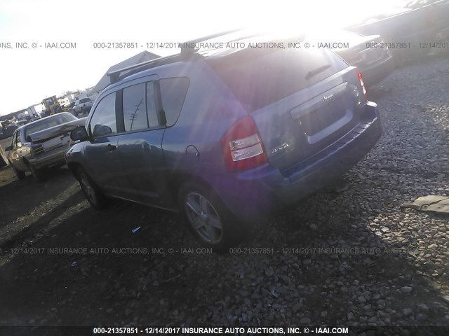 1J8FF47W77D145039 - 2007 JEEP COMPASS BLUE photo 3