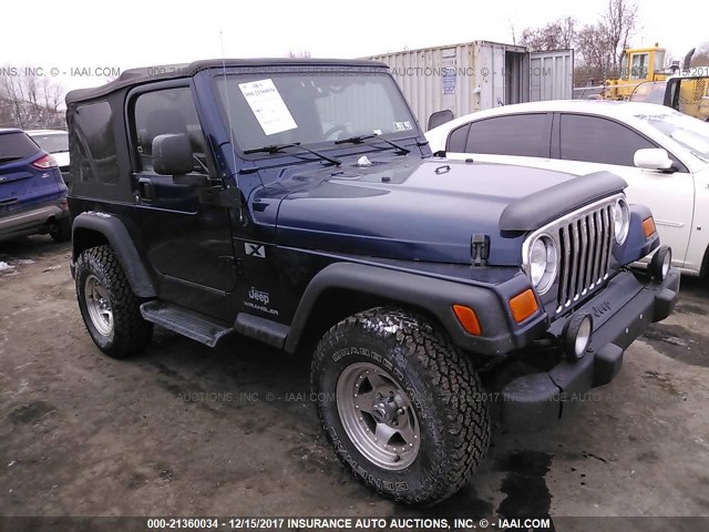 1J4FA39S04P771126 - 2004 JEEP WRANGLER X Dark Blue photo 1