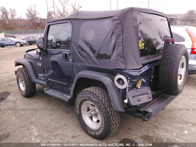 1J4FA39S04P771126 - 2004 JEEP WRANGLER X Dark Blue photo 3