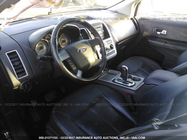 2FMDK38C48BA93140 - 2008 FORD EDGE SEL BLACK photo 5