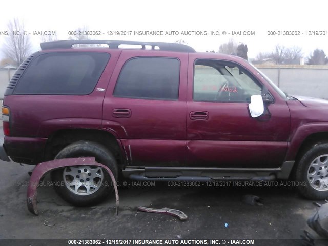 1GNEK13T65R160664 - 2005 CHEVROLET TAHOE MAROON photo 6