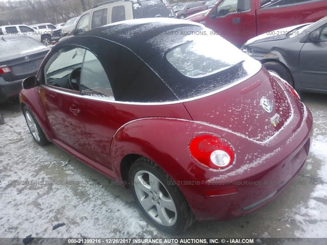 3VWSF31YX6M313864 - 2006 VOLKSWAGEN NEW BEETLE CONVERTIBLE OPTION PKG 2 RED photo 3