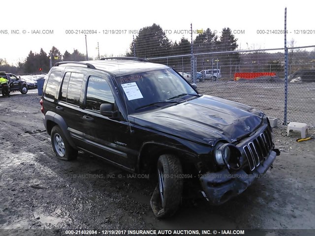 1J4GL48KX4W132442 - 2004 JEEP LIBERTY SPORT BLACK photo 1