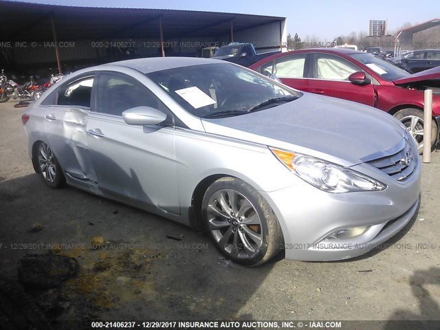 5NPEC4AC3DH787127 - 2013 HYUNDAI SONATA SE/LIMITED SILVER photo 1