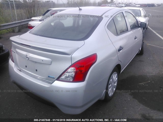 3N1CN7AP8GL845259 - 2016 NISSAN VERSA S/S PLUS/SV/SL SILVER photo 4