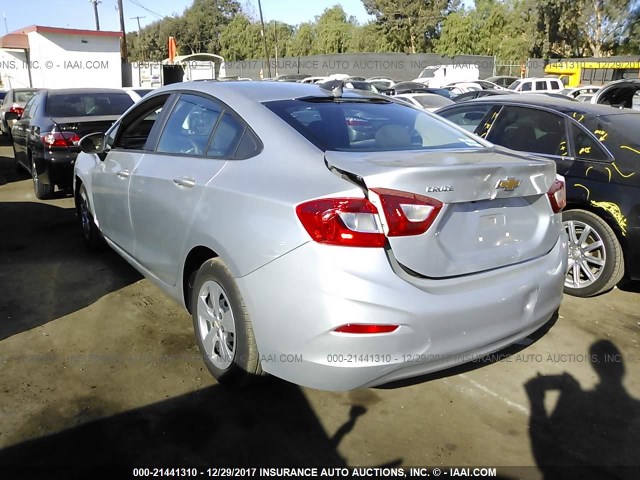 1G1BC5SM8H7153959 - 2017 CHEVROLET CRUZE LS GRAY photo 3