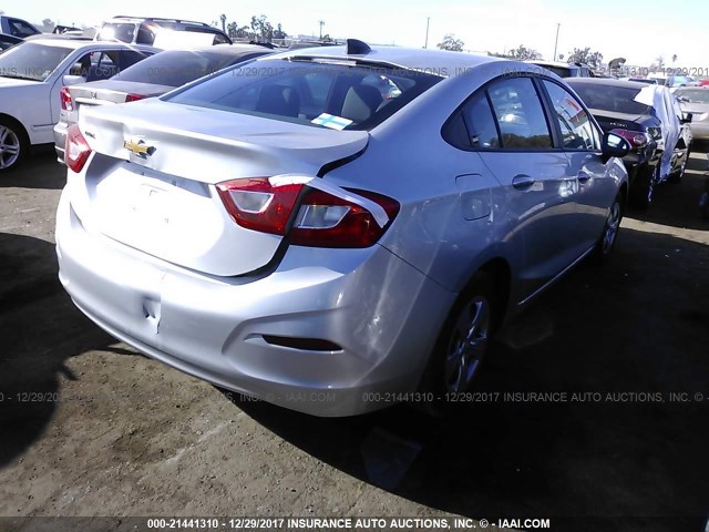 1G1BC5SM8H7153959 - 2017 CHEVROLET CRUZE LS GRAY photo 4