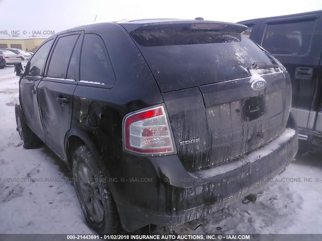 2FMDK48C49BA94697 - 2009 FORD EDGE SEL BLACK photo 3