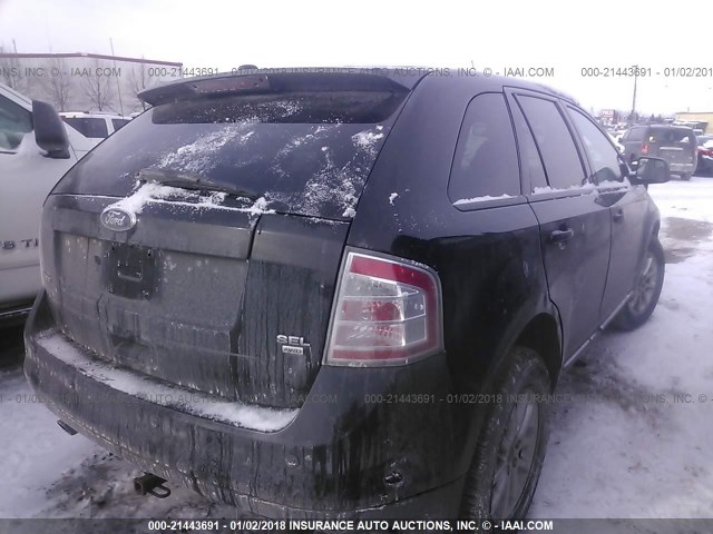 2FMDK48C49BA94697 - 2009 FORD EDGE SEL BLACK photo 4