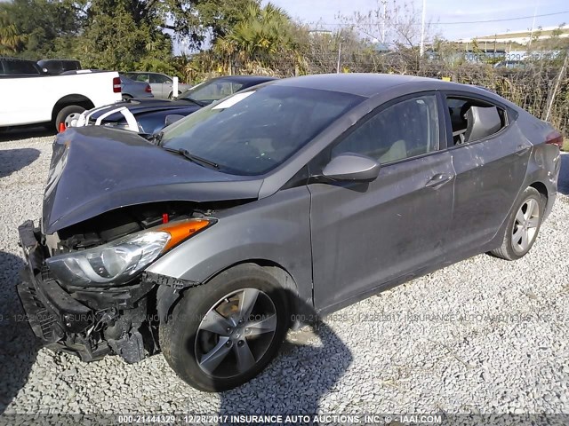 5NPDH4AE4DH267677 - 2013 HYUNDAI ELANTRA GLS/LIMITED GRAY photo 2