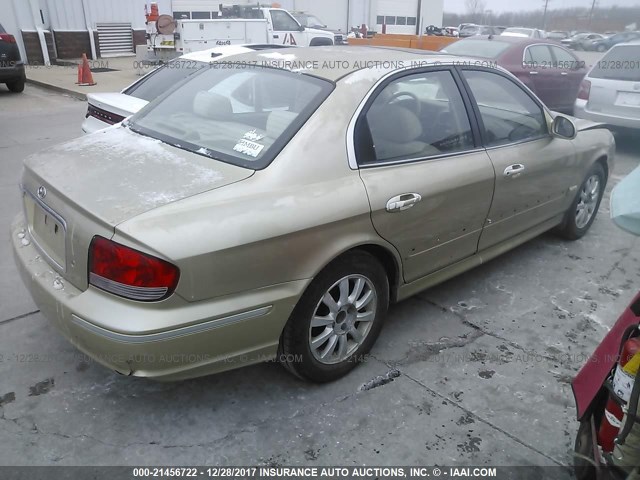 KMHWF35H64A061163 - 2004 HYUNDAI SONATA GLS/LX GOLD photo 4