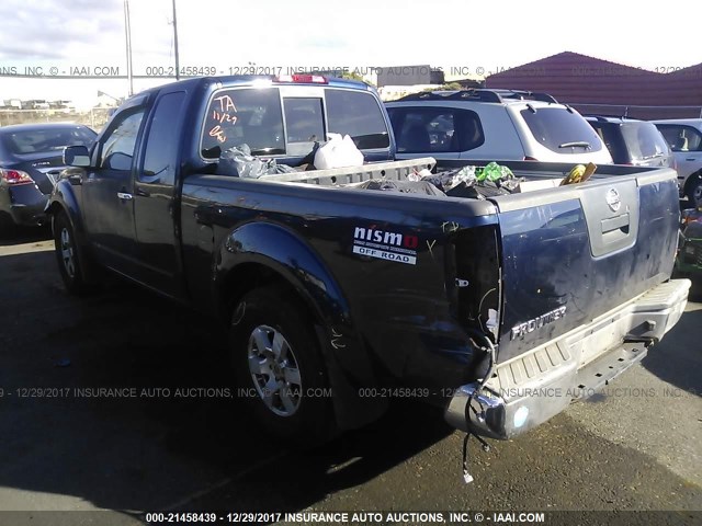 1N6AD06U97C431655 - 2007 NISSAN FRONTIER KING CAB LE/SE/OFF ROAD BLUE photo 3