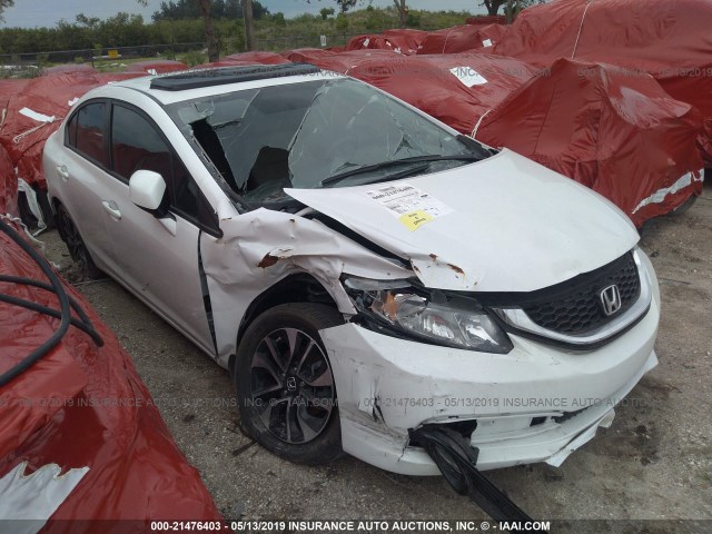 19XFB2F9XDE061388 - 2013 HONDA CIVIC EXL WHITE photo 1