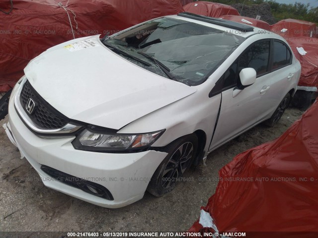 19XFB2F9XDE061388 - 2013 HONDA CIVIC EXL WHITE photo 2