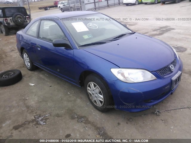 1HGEM22125L025064 - 2005 HONDA CIVIC DX VP BLUE photo 1