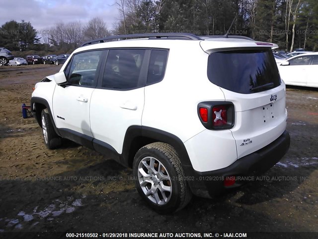 ZACCJBBB2HPF39861 - 2017 JEEP RENEGADE LATITUDE WHITE photo 3