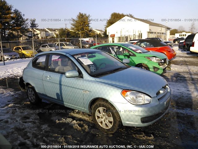 KMHCM3AC8AU160693 - 2010 HYUNDAI Accent BLUE/GS Light Blue photo 1