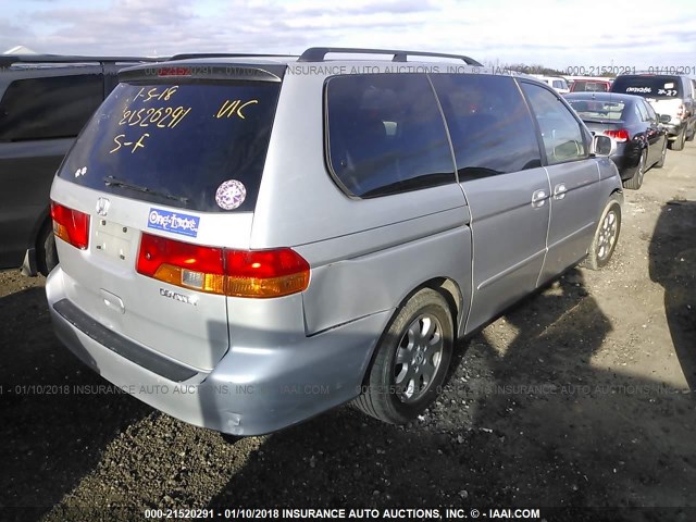 2HKRL189X3H503632 - 2003 HONDA ODYSSEY EXL GRAY photo 4