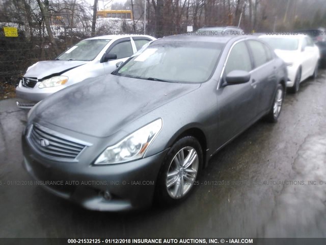 JN1CV6AR1BM411002 - 2011 INFINITI G37 SILVER photo 2