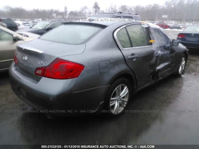 JN1CV6AR1BM411002 - 2011 INFINITI G37 SILVER photo 4