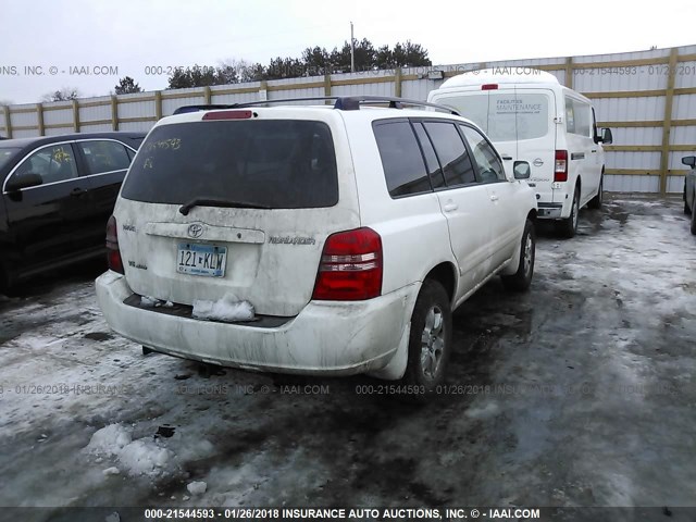 JTEHF21A130112293 - 2003 TOYOTA HIGHLANDER LIMITED WHITE photo 4