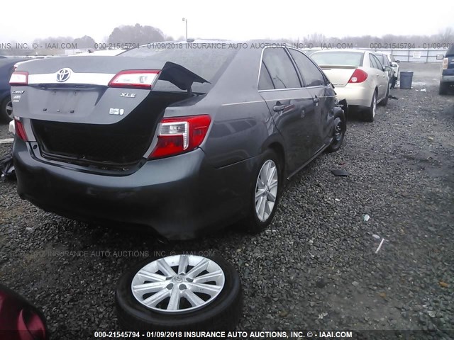 4T1BD1FK5DU082989 - 2013 TOYOTA CAMRY HYBRID/LE/XLE GRAY photo 4