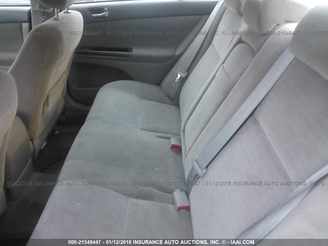 JTDBE32K353017598 - 2005 TOYOTA CAMRY LE/XLE/SE TAN photo 8