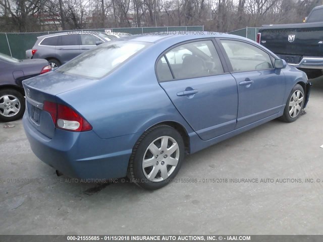 2HGFA1F57AH531940 - 2010 HONDA CIVIC LX BLUE photo 4