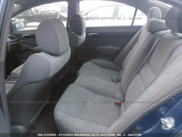 2HGFA1F57AH531940 - 2010 HONDA CIVIC LX BLUE photo 8