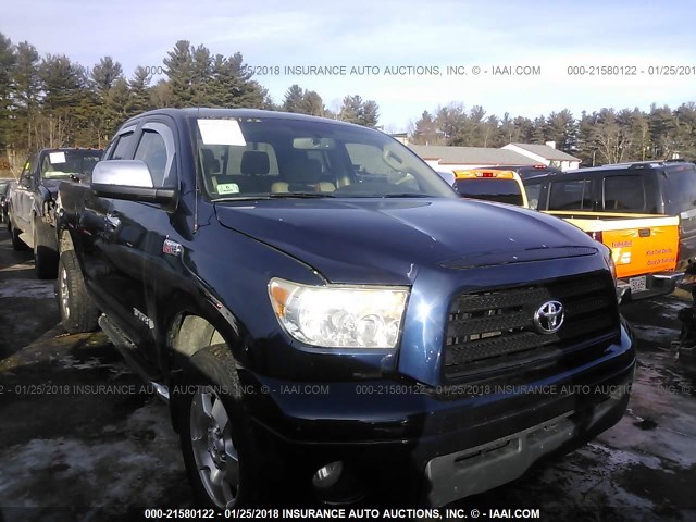 5TFBV58148X063030 - 2008 TOYOTA TUNDRA BLUE photo 1