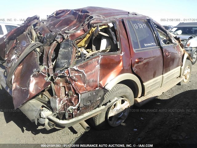 1FMFU18586LA92448 - 2006 FORD EXPEDITION EDDIE BAUER BURGUNDY photo 4