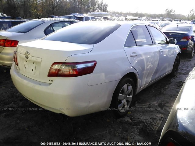 4T1BE46K67U567547 - 2007 TOYOTA CAMRY NEW GENERAT CE/LE/XLE/SE WHITE photo 4