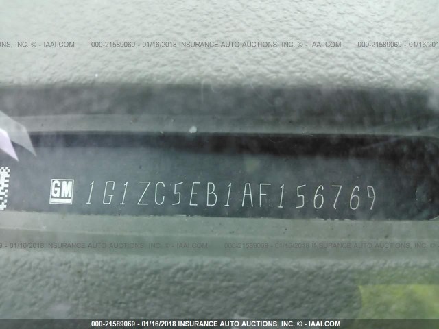 1G1ZC5EB1AF156769 - 2010 CHEVROLET MALIBU 1LT 黑色 照片 9