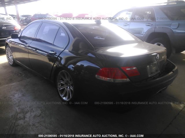 WBAHN835X7DT72374 - 2007 BMW 750 BLACK photo 3