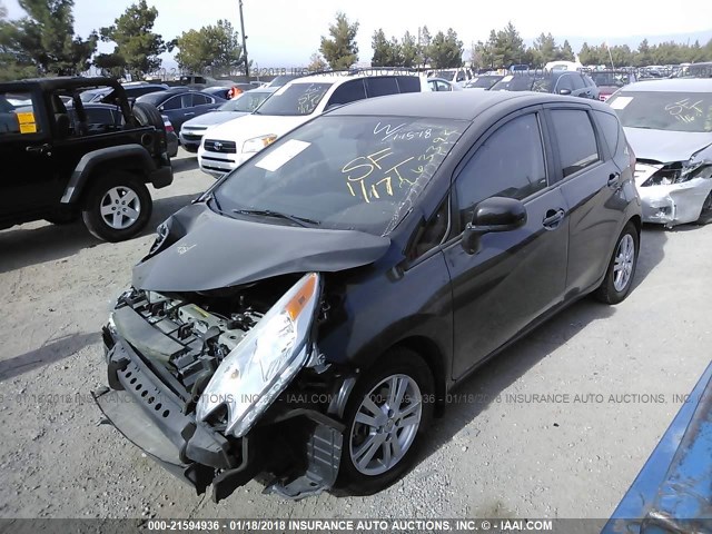 3N1CE2CP1EL379512 - 2014 NISSAN VERSA NOTE S/S PLUS/SV/SL BLACK photo 2