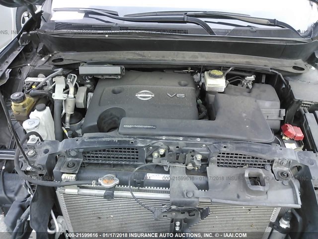 5N1AR2MNXFC618053 - 2015 NISSAN PATHFINDER S/SV/SL/PLATINUM GRAY photo 10